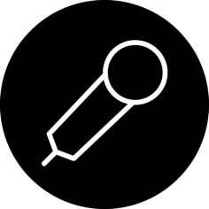 Microphone Outline Symbol In A Circle Outline Svg File, Free Vectors File